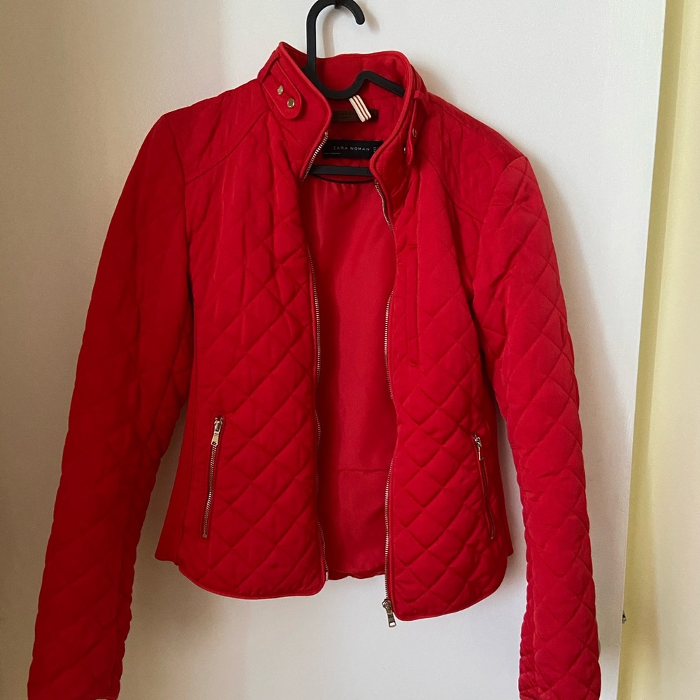 Zara red jacket